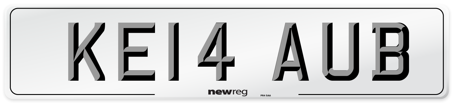 KE14 AUB Number Plate from New Reg